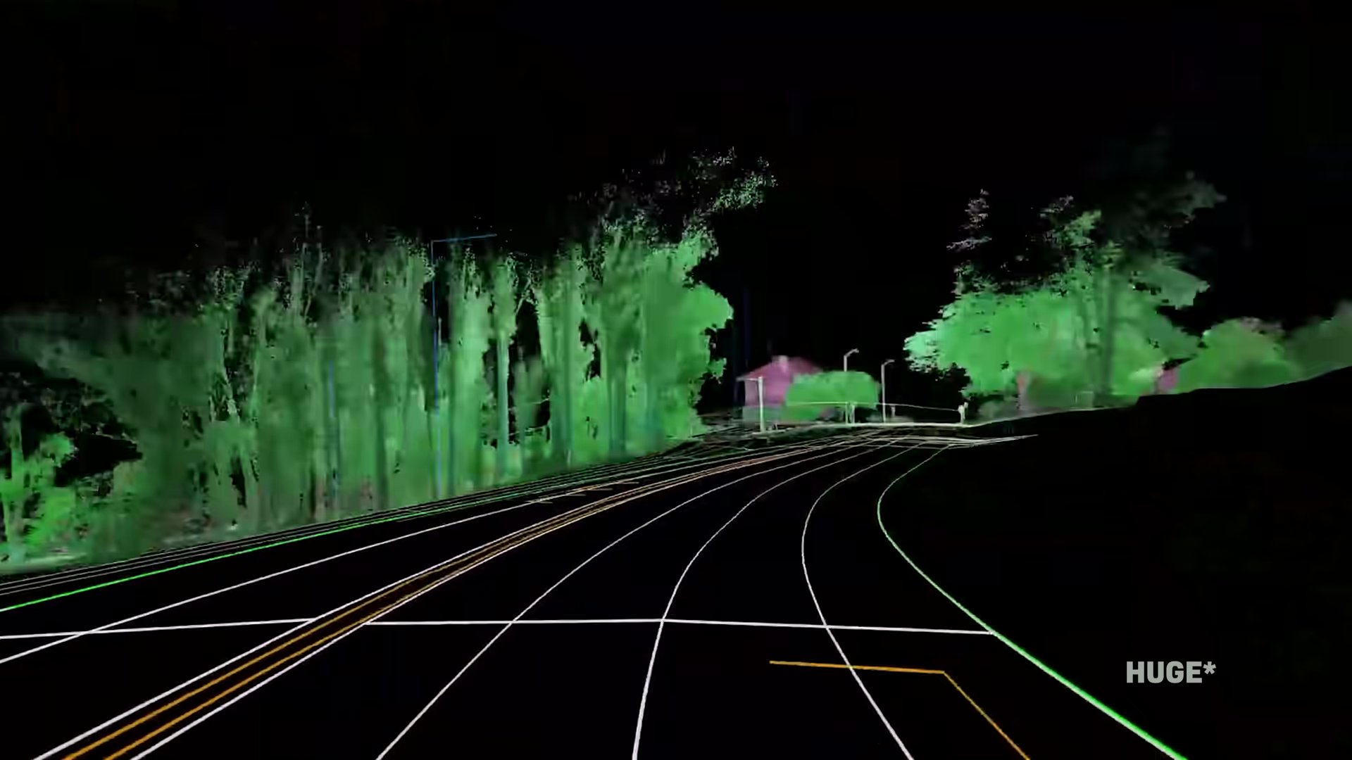 Lidar driving simulation